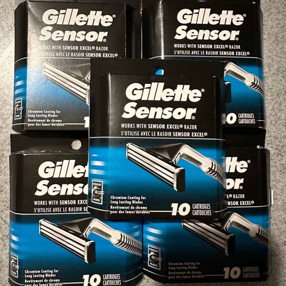 Gillette Sensor Razor Cartridges 5 packs of 10